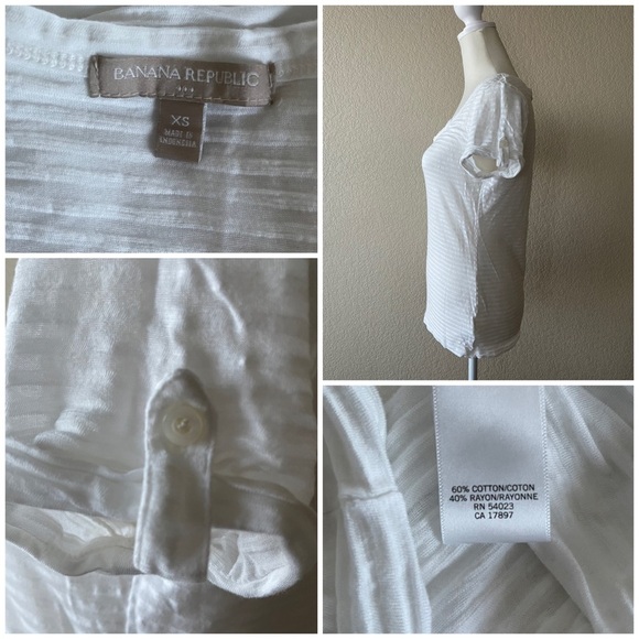 Banana Republic cotton/rayon scoop neck t-shirt xs - Picture 2 of 2